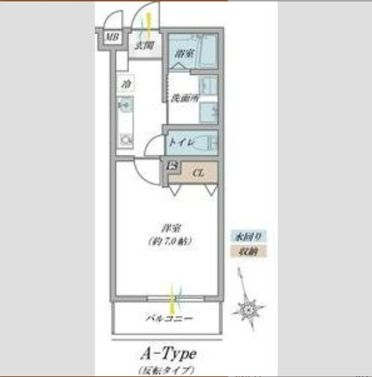 1Kの間取り画像