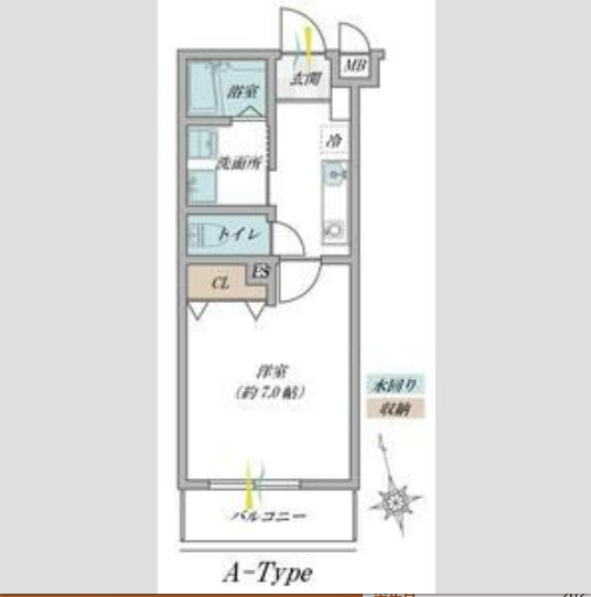 1Kの間取り画像