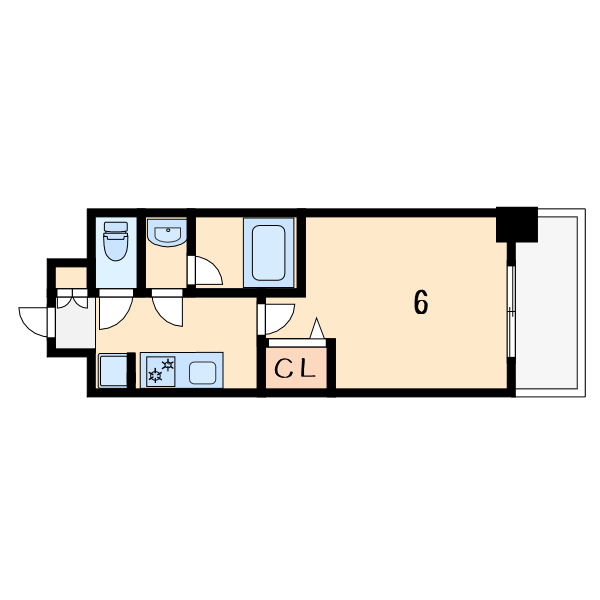 1Kの間取り画像