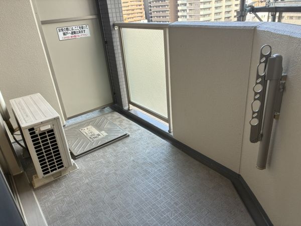 ダイナシティ北浜9階1LDK ベランダの画像