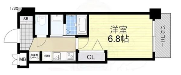 1LDKの間取り画像