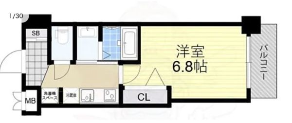 1Kの間取り画像