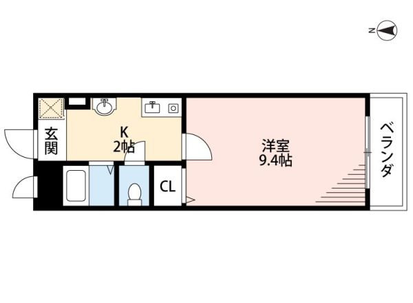 1Kの間取り画像