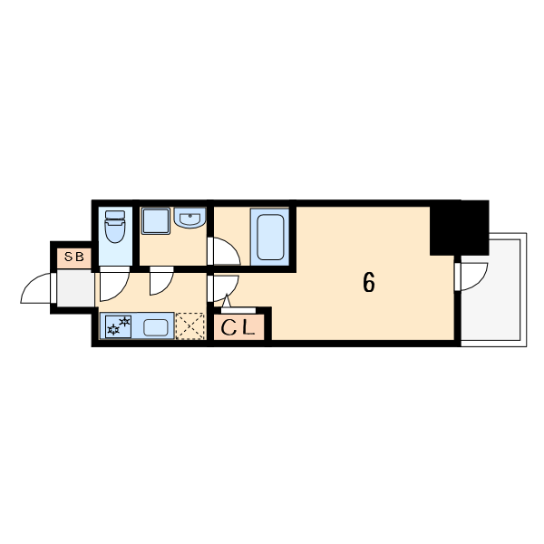 1Kの間取り画像