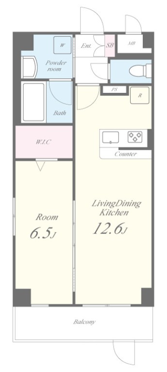 ラヴィベール西宮1階1LDK 間取の画像