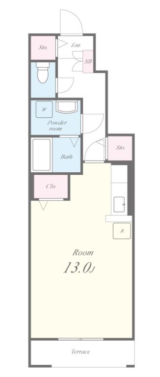 1Rの間取り画像