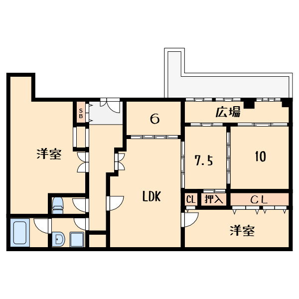 日本IDTビル4階4LDK以上 間取の画像