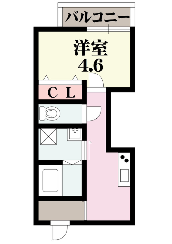 1Kの間取り画像