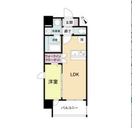 1LDKの間取り画像