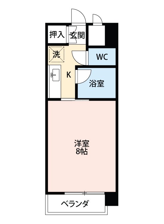 1Kの間取り画像