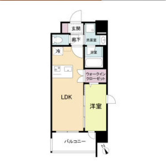 1LDKの間取り画像