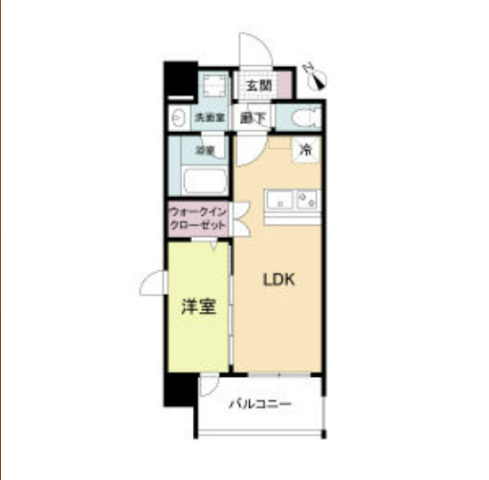 1LDKの間取り画像