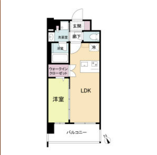 1LDKの間取り画像