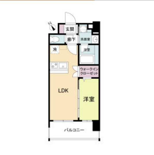 1LDKの間取り画像