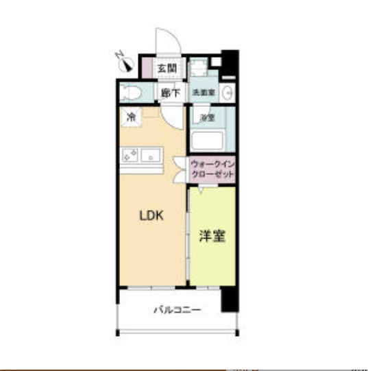 1LDKの間取り画像