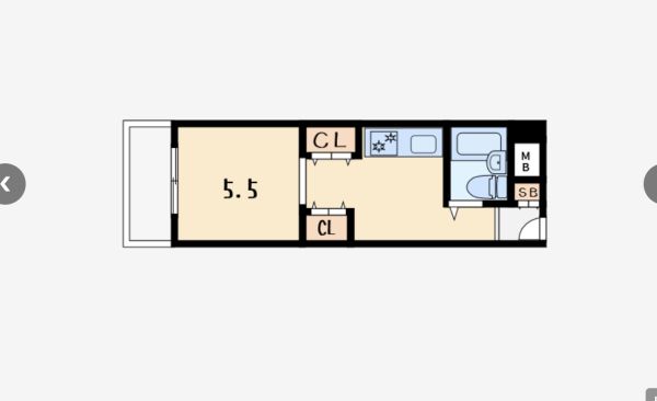 1Rの間取り画像