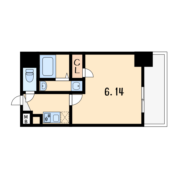1Kの間取り画像