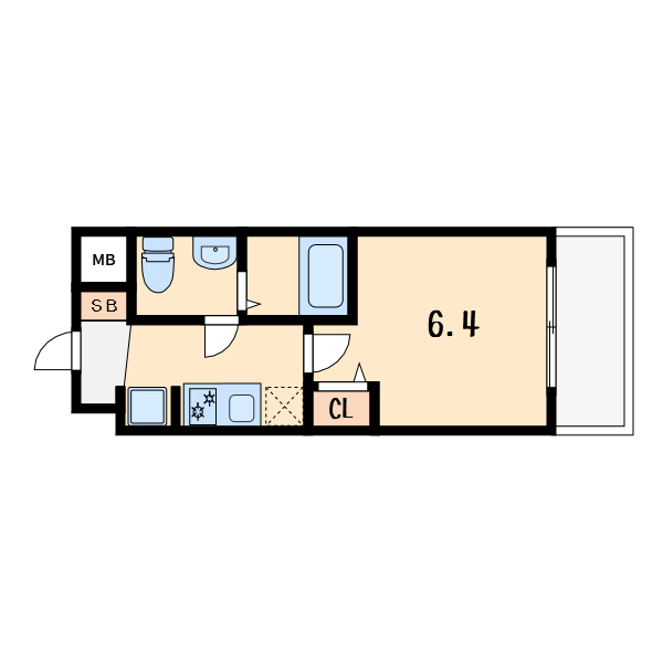 1Kの間取り画像