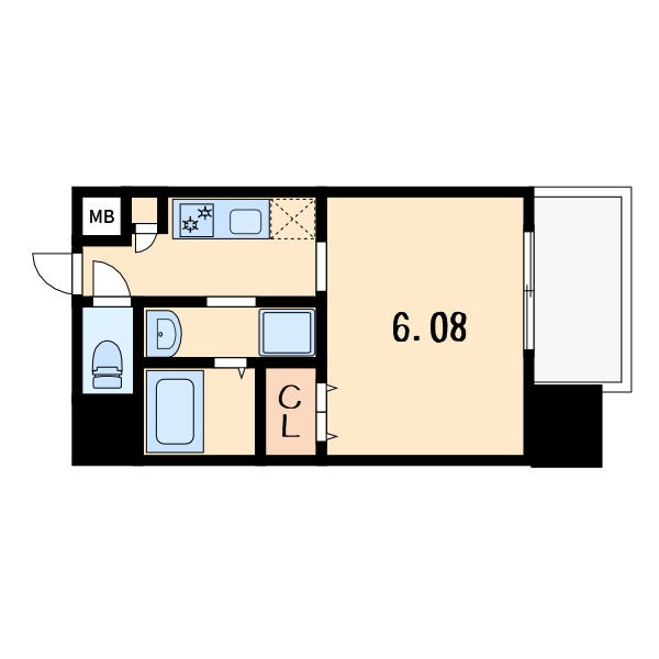 1Kの間取り画像