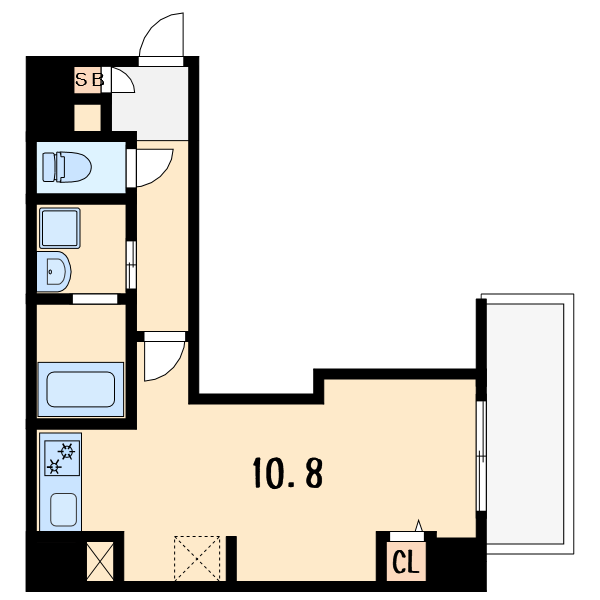 1Rの間取り画像