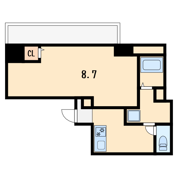 1Rの間取り画像