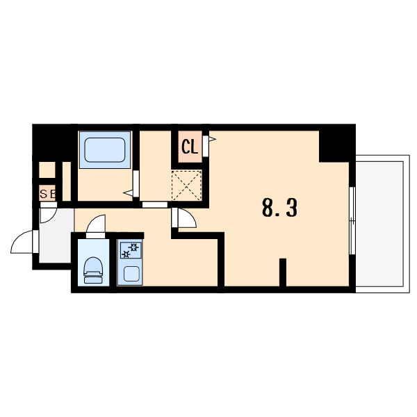1Rの間取り画像