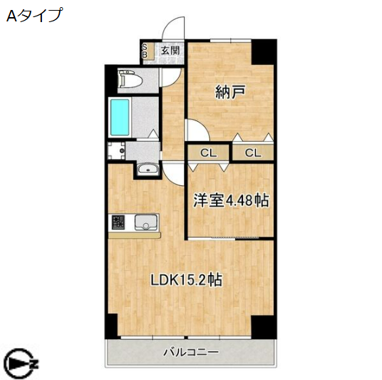 GROOVE豊中レジデンス1階2LDK 間取の画像