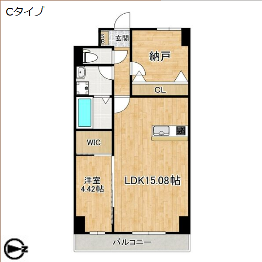 2LDKの間取り画像