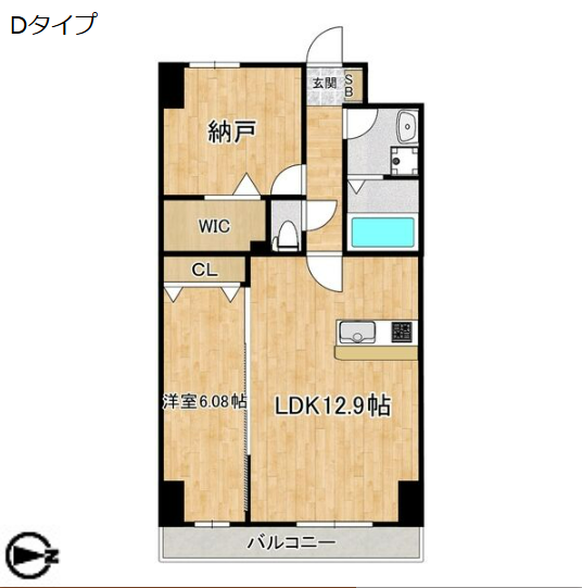 2LDKの間取り画像