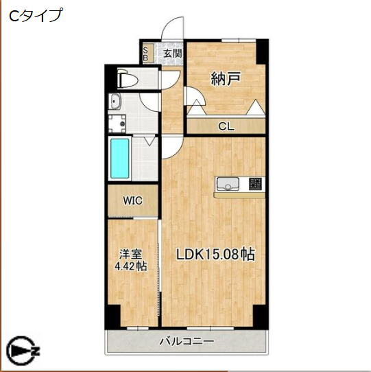 2LDKの間取り画像