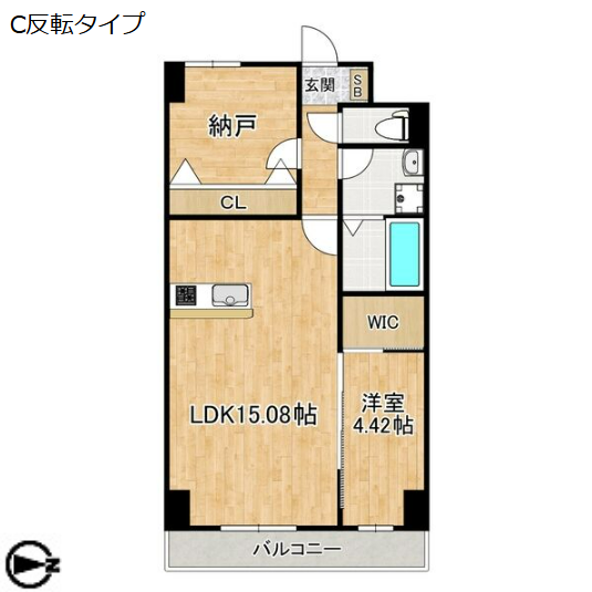 2LDKの間取り画像
