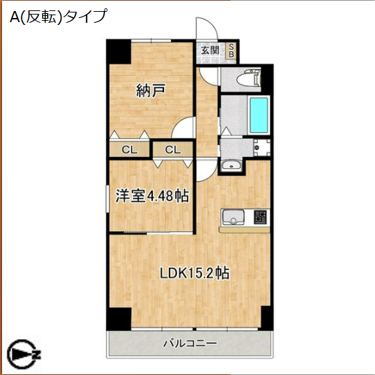 2LDKの間取り画像