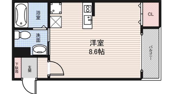 ＣＡＳＡ堺東1階1R 間取の画像
