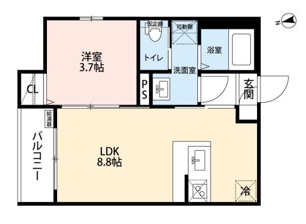 1LDKの間取り画像