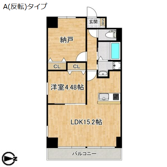 GROOVE豊中レジデンス4階2LDK 間取の画像