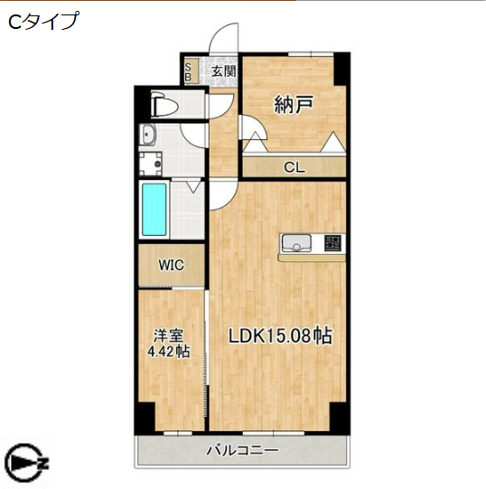 2LDKの間取り画像