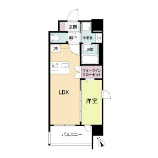 1LDKの間取り画像