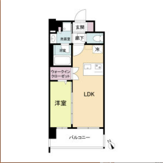 1LDKの間取り画像