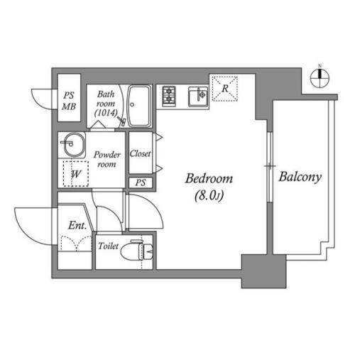 1Kの間取り画像