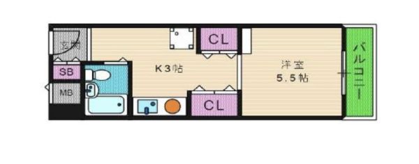 1Rの間取り画像