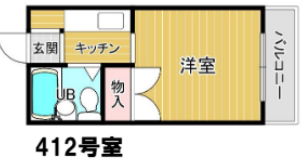 1Kの間取り画像