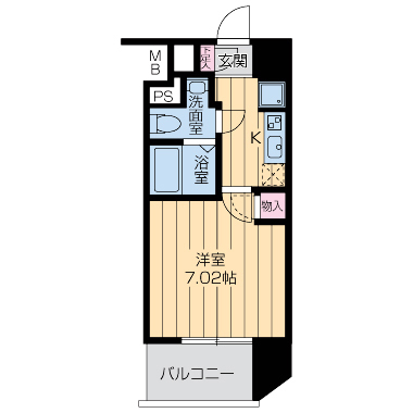 1Kの間取り画像