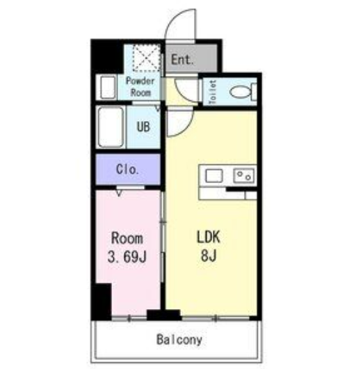 1LDKの間取り画像