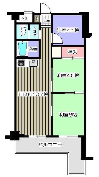 3LDKの間取り画像