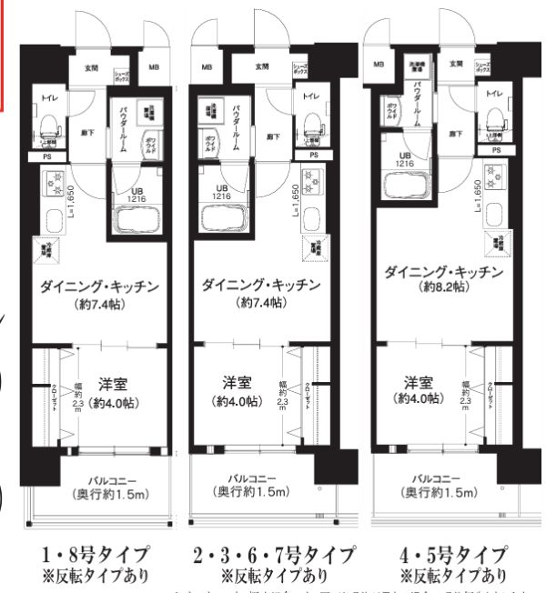 1DKの間取り画像