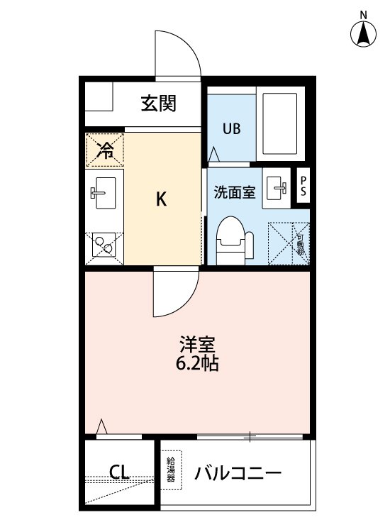 1Kの間取り画像