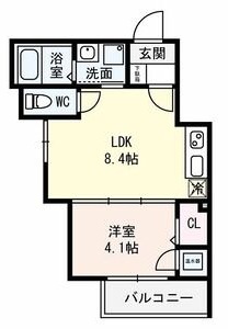 1LDKの間取り画像