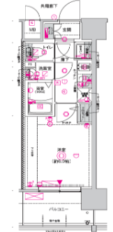 1Kの間取り画像
